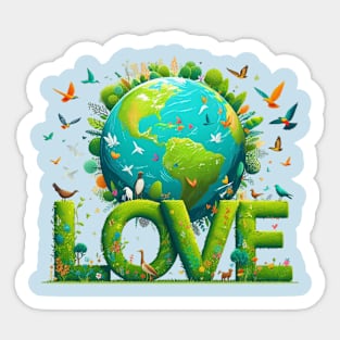 Love World Earth Day 2024 Everyday Sticker